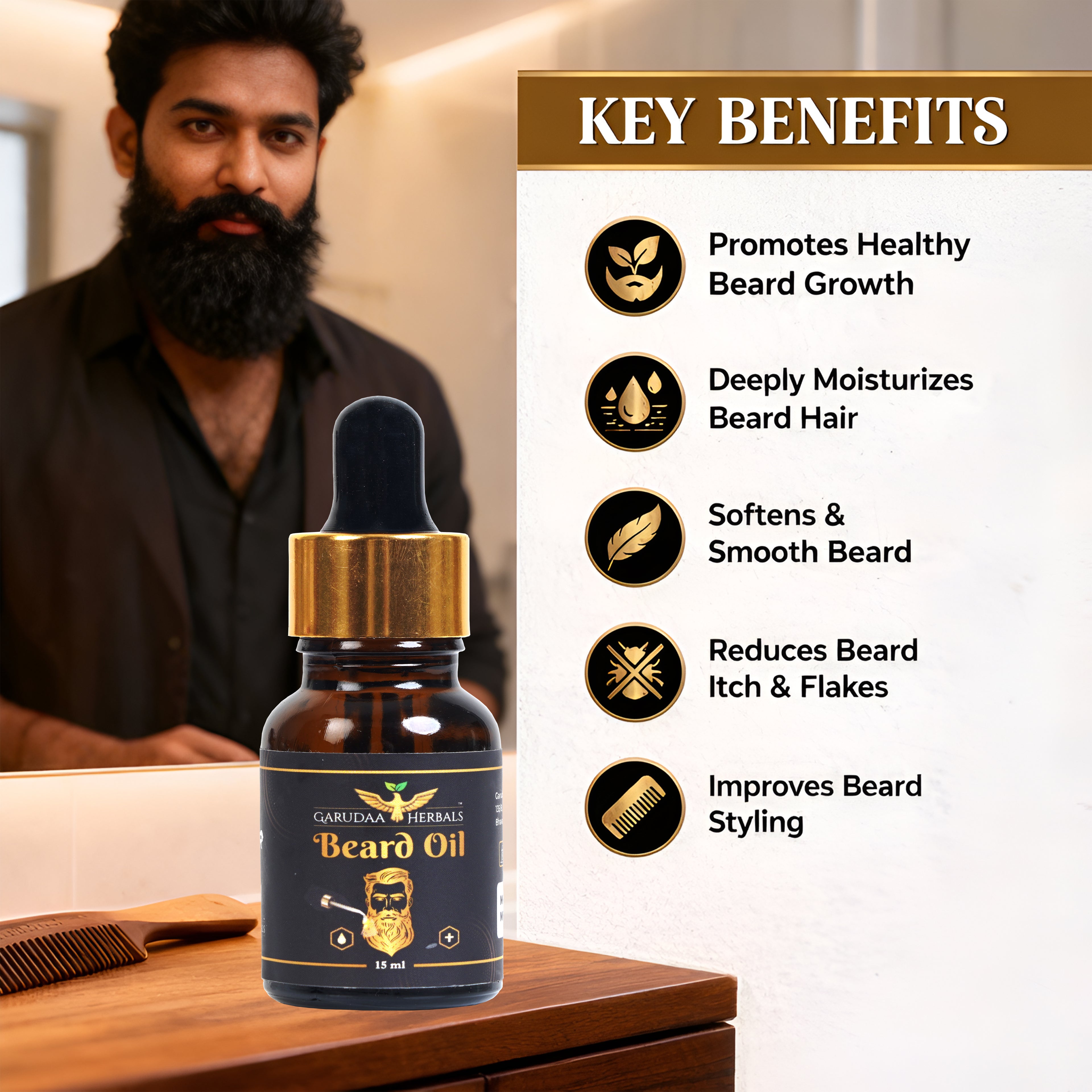 Herbal Beard Oil – Beard Nourishment & Growth Support