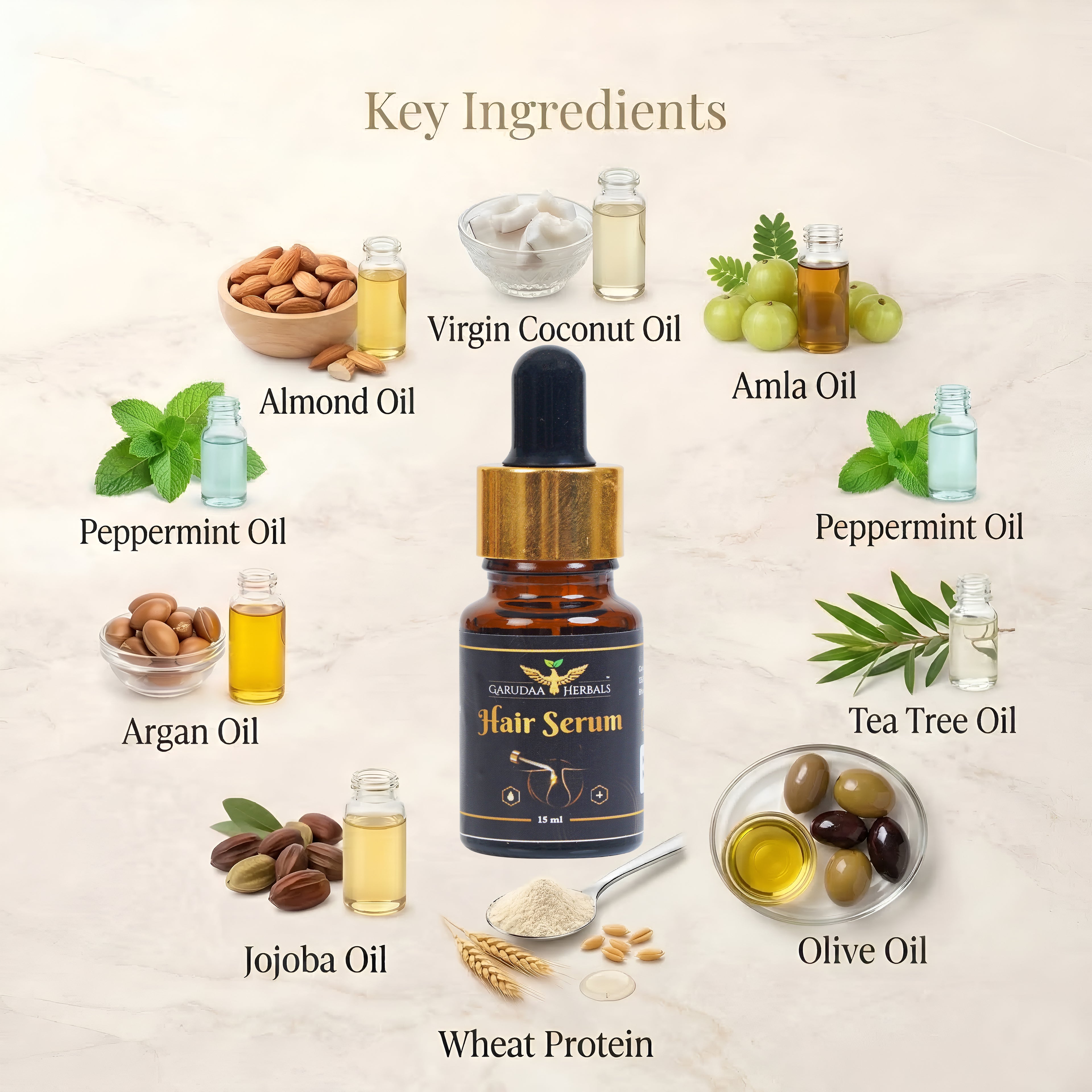 Herbal Hair Serum – Smoothness & Frizz Control Support
