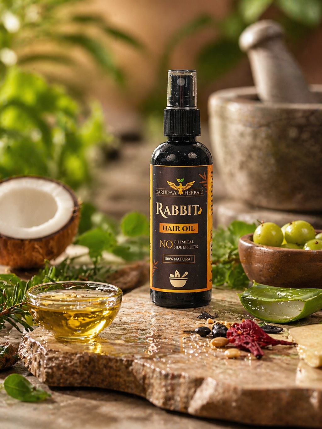 Rabbit Hair Oil – Scalp Nourishment & Strength Support