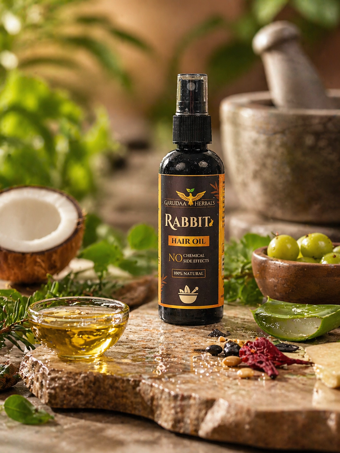 Rabbit Hair Oil – Scalp Nourishment & Strength Support