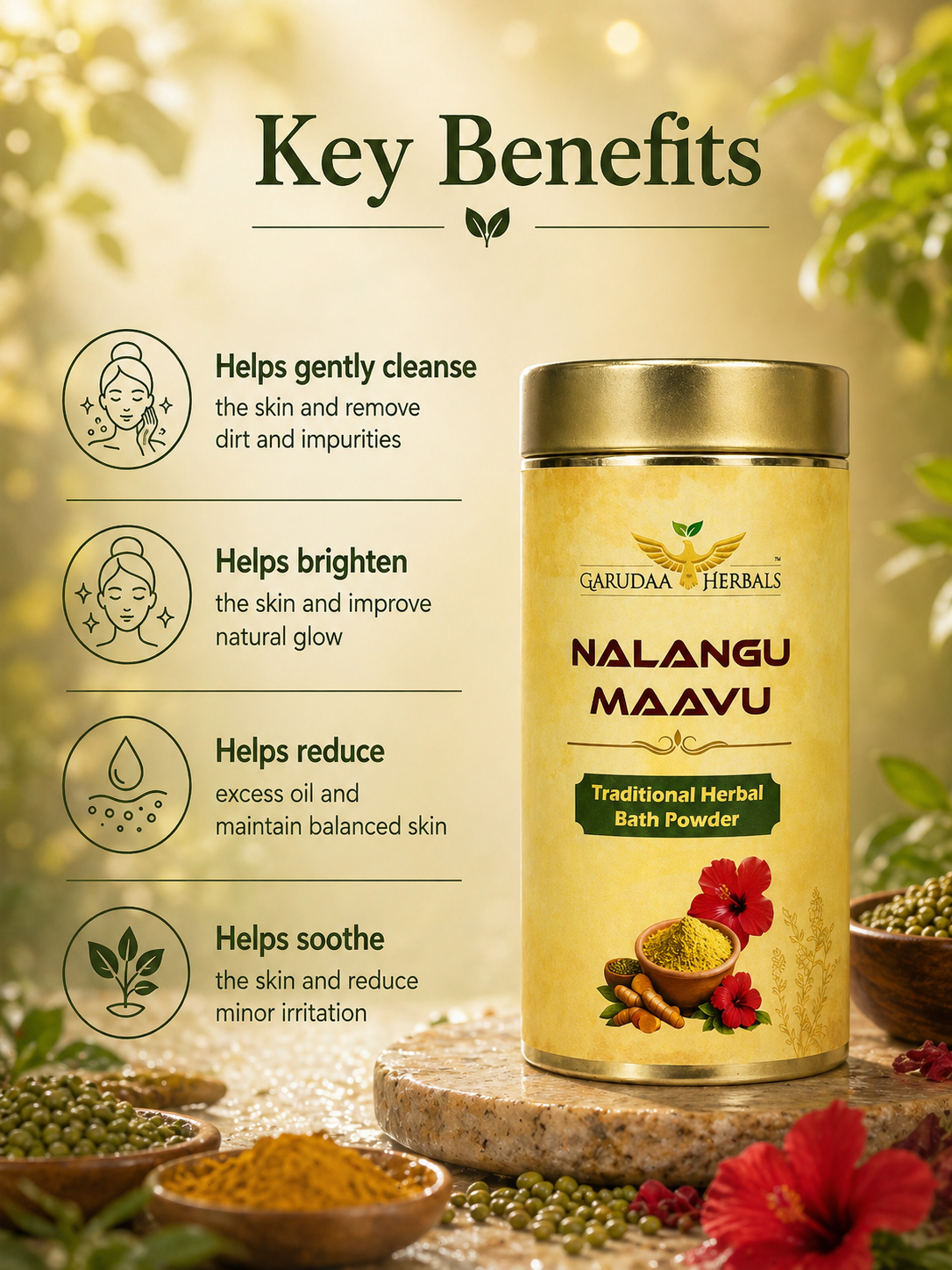 Nalangu Maavu – Traditional Herbal Bath Powder