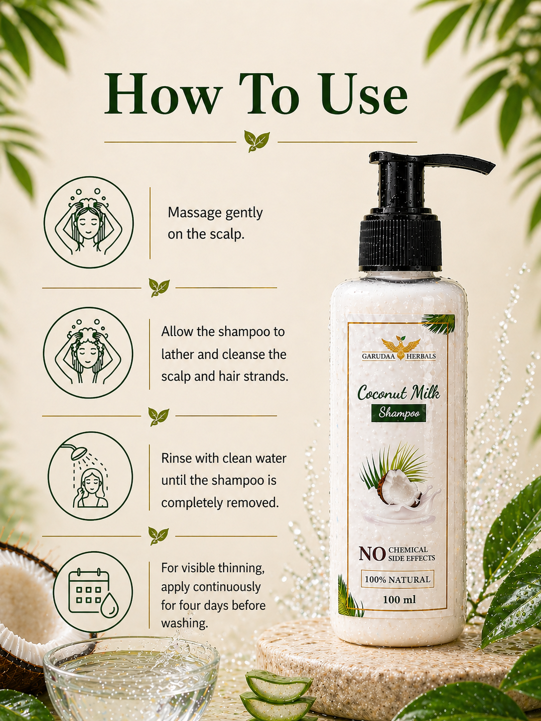 Coconut Milk Shampoo – Nourishment & Moisture Balance Support