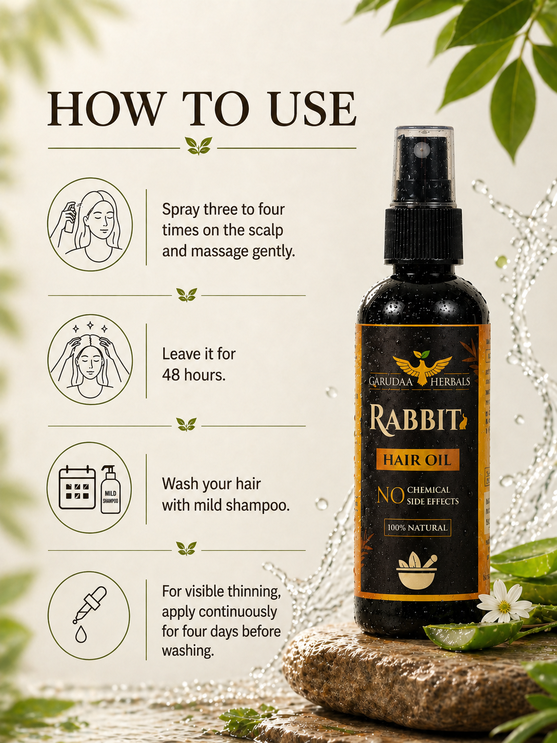 Rabbit Hair Oil – Scalp Nourishment & Strength Support