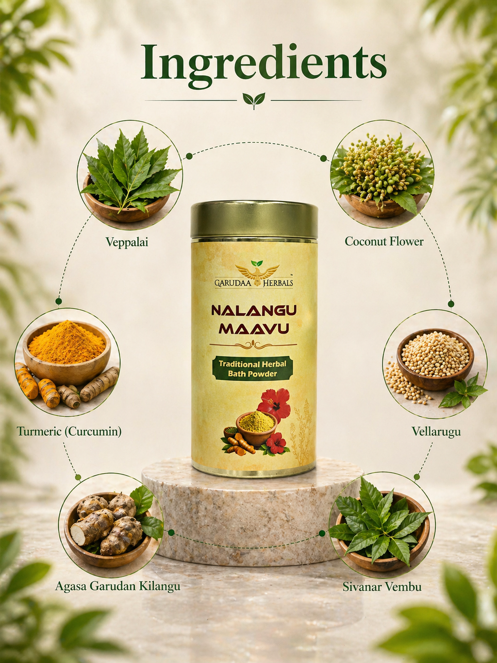 Nalangu Maavu – Traditional Herbal Bath Powder