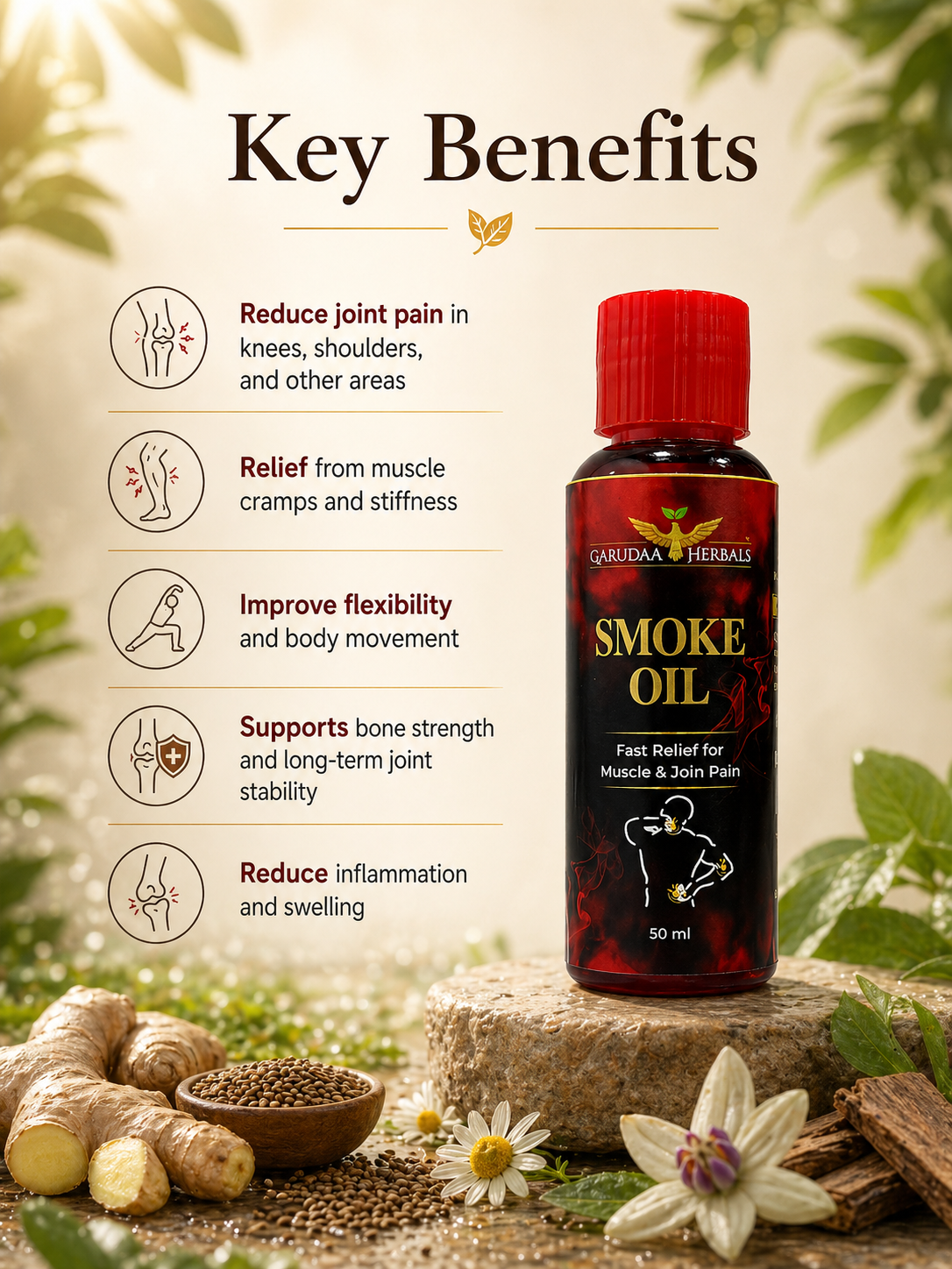Smoke Oil – Natural Joint & Muscle Relief - Muscle Pain