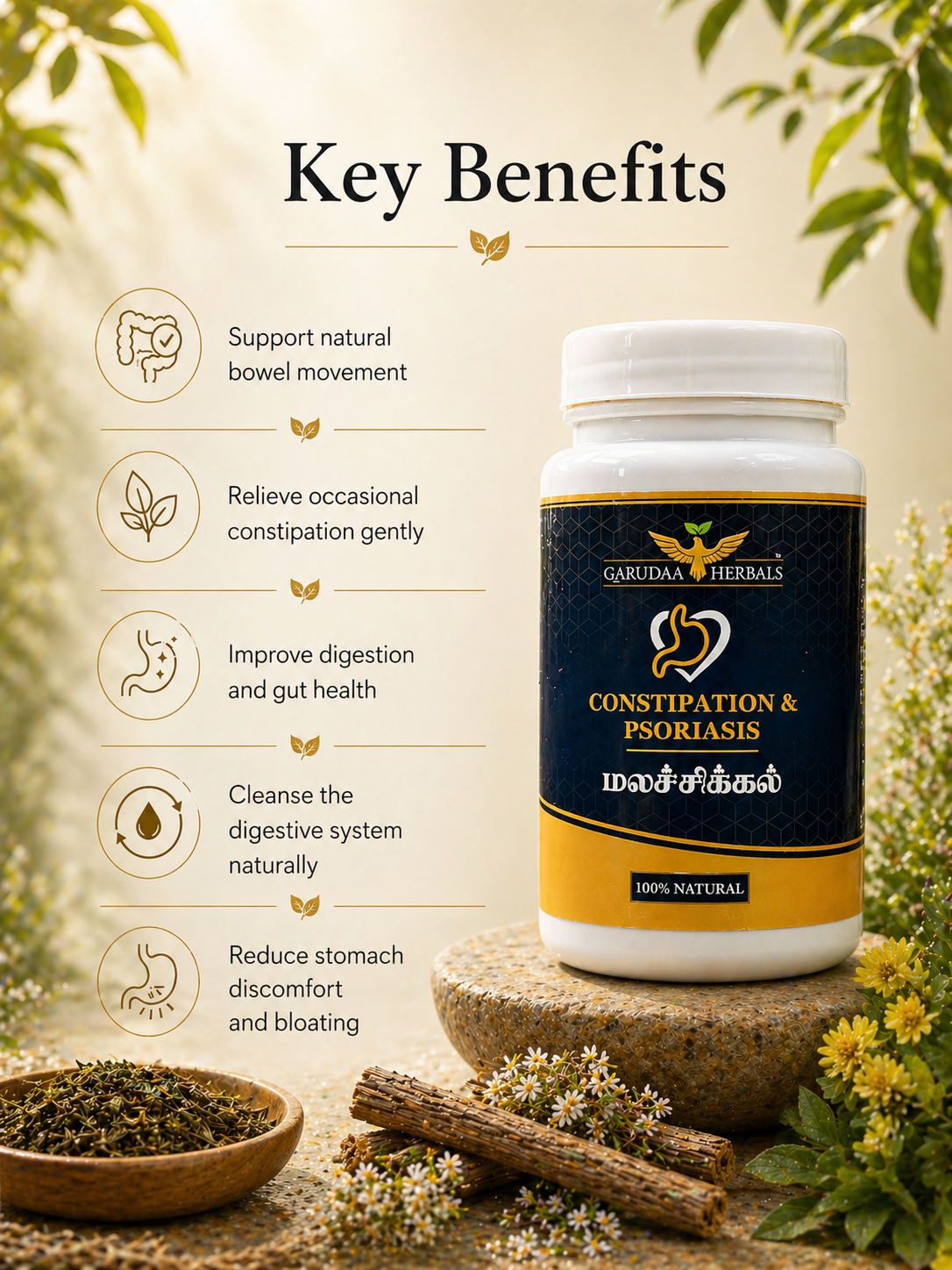 Constipation Relief Herbal Powder – Digestive Wellness Support