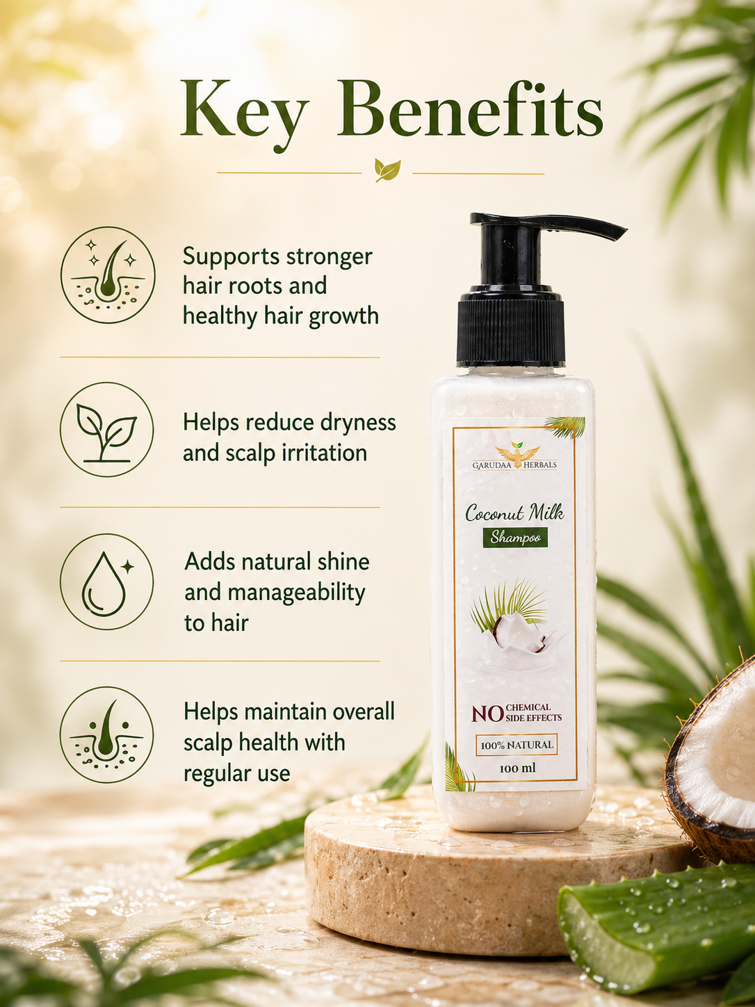 Coconut Milk Shampoo – Nourishment & Moisture Balance Support