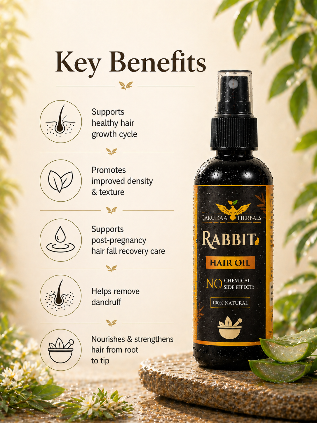 Rabbit Hair Oil – Scalp Nourishment & Strength Support
